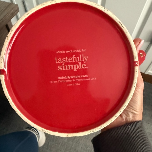 Bundle 2 Tastefully Simple Dip Bowls & Spoon Rust Red Gift Kitchen Appetizers - Picture 9 of 11